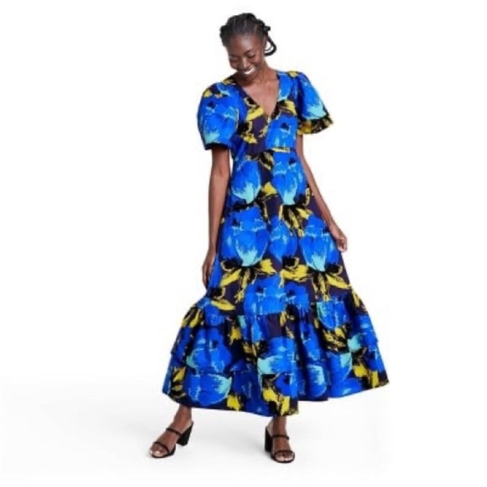 Christopher John Rogers Floral Tiered Dress Size 2